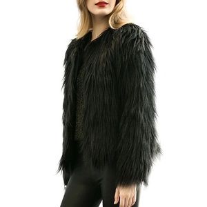 Fluffy Faux Fur Coat